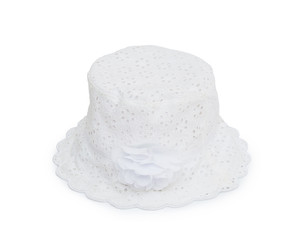 White hat on white background