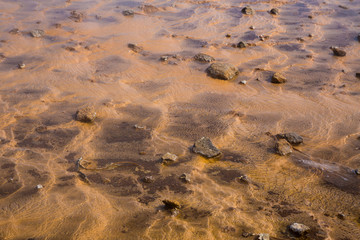 Geothermally active valley in Iceland.