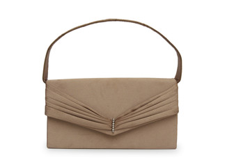 Elegant woman bag on white