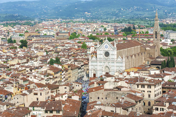 Fototapeta na wymiar The Basilica of Santa Croce in Florence, Italy.