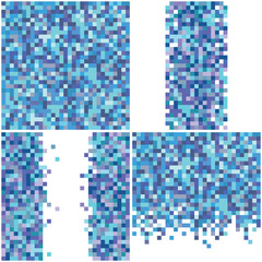 A vector pixel style background in four different styles