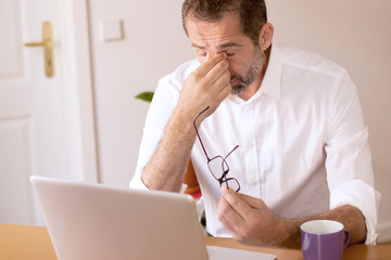 businessman looking stressed