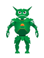green robot vector