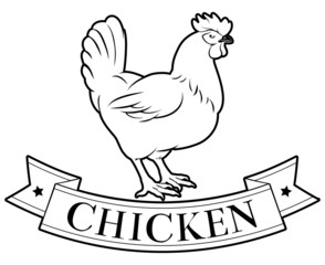 Fototapeta na wymiar Chicken food label