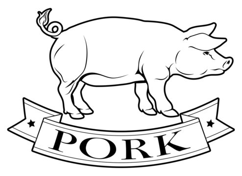 Pork food label