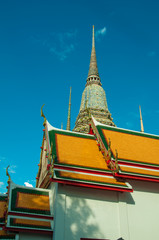 Thai temple,Thai heritage with blue sky background