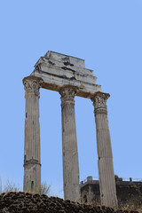 Fototapeta premium Roman antiquity: Closeup of the Roman Forum in Rome, Italy