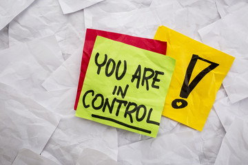 you are in control reminder