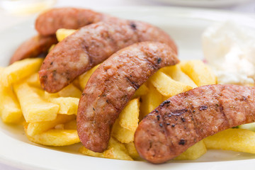 grilled sausages