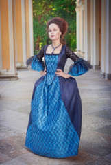 Beautiful woman in medieval dress