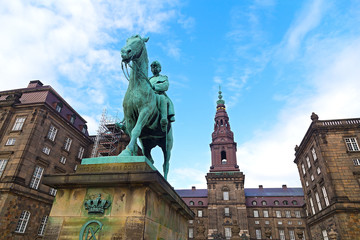 Fototapeta na wymiar Christiansborg Castle in Copenhagen Denmark