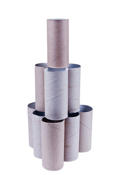 Empty Toilet Paper Rolls Tower