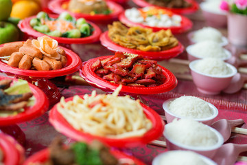 Food plates prepared for the believers