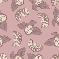 vector seamless Perm animal