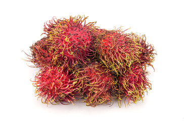 Fototapeta premium rambutan sweet delicious fruit isolated on white background