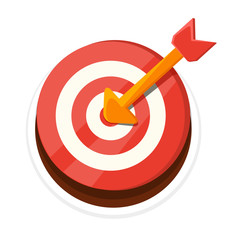 Vector Darts Flat Round Icon