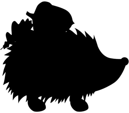 recommend clip art: Igel mit Eichel
