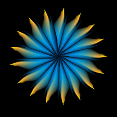 abstract art work dark flower vector