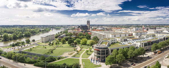 Magdeburg - Panorama - obrazy, fototapety, plakaty