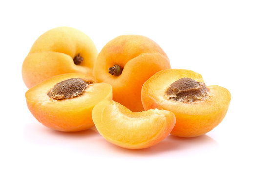 Ripe apricots in closeup