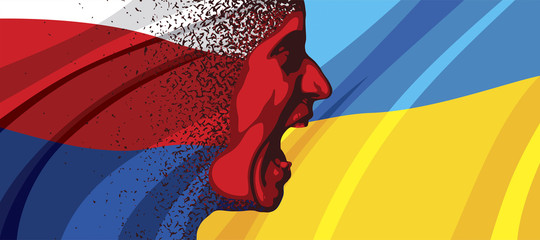 Angry face of Russia to Ukraine - 68923700