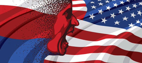 Angry face of Russia to USA - 68923741