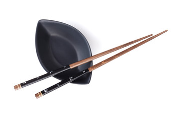 Sushi chopsticks and soy sauce bowl