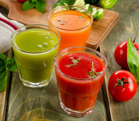 Healthy vegetable  juices