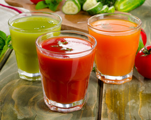 Healthy vegetable  juices