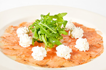 Salmon carpaccio