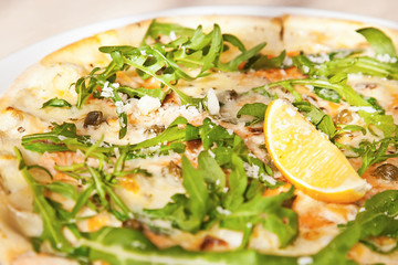 Arugula pizza