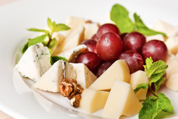 Assorted cheese plate