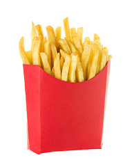 French fries isolated on white background