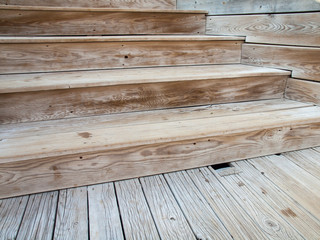 wooden decking and stairs