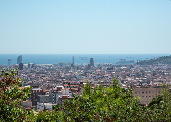 Fototapeta na wymiar Barcelona and the Mediterranean