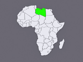 Map of worlds. Libya.