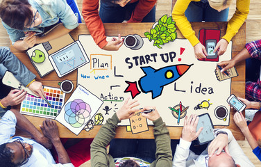 Diverse People with Startup Business Concept