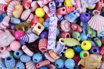 Fototapeta na wymiar Color beads as background