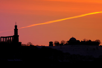 Silhouette of Edinburgh skyline