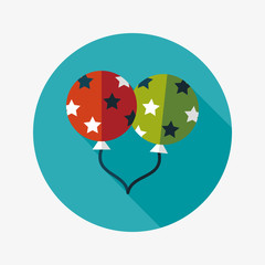 balloons flat icon with long shadow,eps10