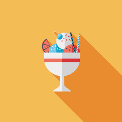 ice cream flat icon with long shadow,eps10