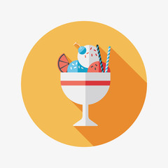 ice cream flat icon with long shadow,eps10