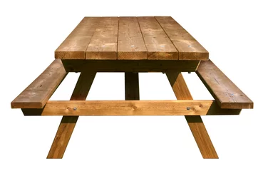 Stoff pro Meter Picnic Table Front View © freshidea