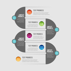 Zig-Zag Line Infographic