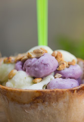 coconut Ice Cream with nuts