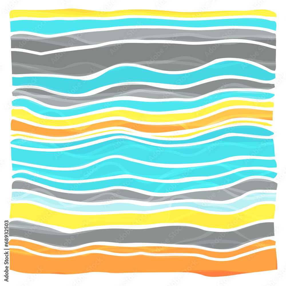 Wall mural colorful striped wave background