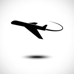 Vector illustration of airplane symbol