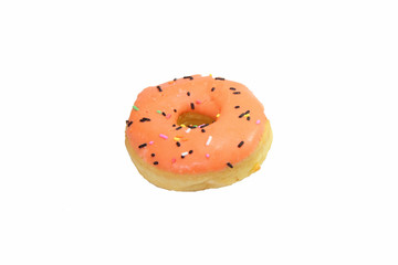 Donut orange on White background