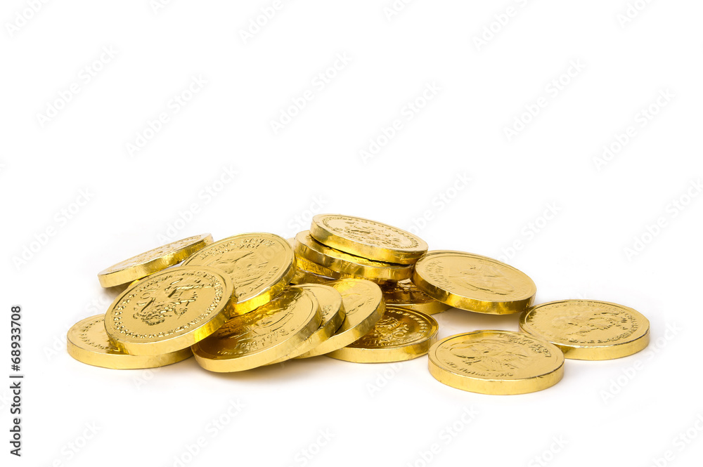 Wall mural gold coins