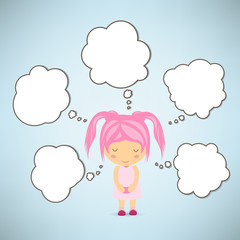 Dream girl cartoon vector